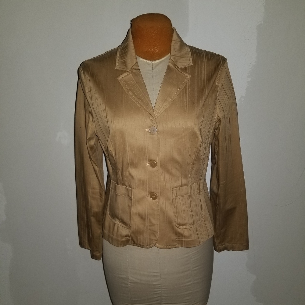 Bill Blass tan jacket  Sz L